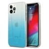 Mercedes Benz Apple iPhone 12 Pro Max Mercedes dėklas Transparent Line (MEHCP12LCLGBL) mėlynos spalvos