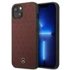 Mercedes Benz Apple iPhone 13 Mini Mercedes dėklas odinis Stars Pattern (MEHCP13SPSQRE) raudonos spalvos