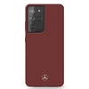 Mercedes Benz Samsung Galaxy S21 Ultra Mercedes dėklas silikoninis Line (MEHCS21LSILRE) raudonos spalvos