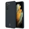 Mercedes Benz Samsung Galaxy S21 Plus Mercedes dėklas Silicone Line (MEHCS21MSILNA) mėlynos spalvos