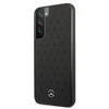 Mercedes Benz Samsung Galaxy S22 Plus Mercedes Odinis Dėklas Stars Pattern (MEHCS22MPSQBK) juodos spalvos