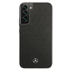 Mercedes Benz Samsung Galaxy S22 Plus Mercedes Odinis Dėklas Stars Pattern (MEHCS22MPSQBK) juodos spalvos