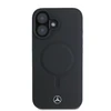 Mercedes Plain Smooth Leather MagSafe Apple iPhone 16 - dėklas telefonui juodos spalvos