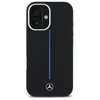 Mercedes MEHMP16S23SUMBK Apple iPhone 16 6.1" Silikoninis dėklas telefonui mėlynos spalvos Stripe MagSafe