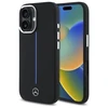 Mercedes MEHMP16S23SUMBK Apple iPhone 16 6.1" Silikoninis dėklas telefonui mėlynos spalvos Stripe MagSafe