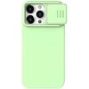 Dėklas Nillkin CamShield Silky Silicone Apple iPhone 15 Pro šviesiai žalias