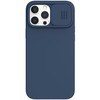 Nillkin Camshield šilkinis silikoninis dėklas su fotoaparato dangteliu, skirtas iPhone 13 Pro Max Mėlyna