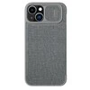 Nillkin Qin Cloth Pro Apple iPhone 14 Plus Camera atverčiamas dėklas telefonui pilkos spalvos
