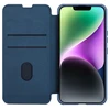 Nillkin Qin Cloth Pro Apple iPhone 14 Plus atverčiamas dėklas telefonui mėlynos spalvos