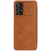 Nillkin Qin leather Samsung Galaxy A73 dėklas telefonui rudos spalvos