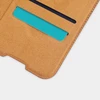 Nillkin Qin leather holster Xiaomi Redmi Note 9T 5G dėklas telefonui rudos spalvos