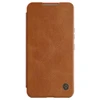 Nillkin Qin Leather Pro Samsung Galaxy S22+ (S22 Plus) Camera Protector Holster Cover Flip dėklas telefonui rudos spalvos