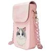 Dėklas Nimmy torebka na telefon rožinės spalvos Big Eyed Pet 2.0 Cat