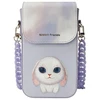 Dėklas Nimmy torebka na telefon violetinės spalvos Big Eyed Pet 2.0 Rabbit