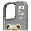 Nimmy Apple iPhone 16 Pro 6.3" dėklas telefonui pilkos spalvos Cool&amp;Cute 2.0 Bear