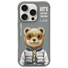 Nimmy Apple iPhone 16 Pro Max 6.9" dėklas telefonui pilkos spalvos Cool&amp;Cute 2.0 Bear
