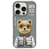 Nimmy Apple iPhone 16 Pro 6.3" dėklas telefonui pilkos spalvos Cool&amp;Cute 2.0 Bear