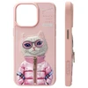 Nimmy dėklas Apple iPhone 15 Pro 6.1" rožinės spalvos Cool&amp;Cute 2.0 Cat