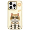 Nimmy Apple iPhone 15 Pro 6.1" dėklas telefonui haki spalvos Cool&amp;Cute 2.0 Cat