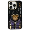 Nimmy Apple iPhone 16 Pro Max 6.9" dėklas telefonui juodos spalvos Cool&amp;Cute 2.0 Monkey