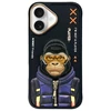 Nimmy dėklas Apple iPhone 16 6.1″ juodos spalvos Cool&Cute 2.0 Monkey