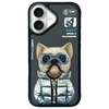 Nimmy Apple iPhone 16 6.1" dėklas telefonui juodos spalvos Cool&amp;Cute 2.0 Dog