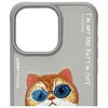 Nimmy Apple iPhone 15 Pro Max 6.7" dėklas telefonui pilkos spalvos Glasses Cool Cat