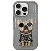Nimmy Apple iPhone 16 Pro 6.3" dėklas telefonui pilkos spalvos Glasses Cool Dog