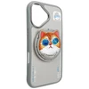 Nimmy Glasses Cool Cat MagSafe Apple iPhone 16 dėklas telefonui pilkos spalvos