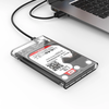 Kietasis diskas Orico 2139C3 2.5" HDD/SSD USB-C 5Gb/s išorinis diskas – Skaidrus