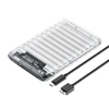 „Orico 2139U3-V1“ 2,5 colio HDD/SSD USB „Micro-B“ 5 Gb/s diskas – skaidrus