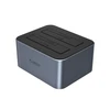 „Orico 6626C3-C-V1“ 2 diskų prijungimo stotelė su neprisijungusio klonavimo funkcija, 2,5 colio / 3,5 colio SATA HDD/SSD – pilkos spalvos