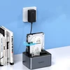 „Orico 6626C3-C-V1“ 2 diskų prijungimo stotelė su neprisijungusio klonavimo funkcija, 2,5 colio / 3,5 colio SATA HDD/SSD – pilkos spalvos