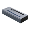 Orico BT2U3-7AB Hub 7x USB-A 3.0 su jungikliais – pilkos spalvos