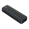 Orico CT2U3-10AB 10x USB-A 3.0 Hub with Switches – juodos spalvos