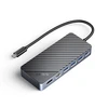 „Orico OM28PR-G2“ USB-C prijungimo stotelė su M.2 disko lizdu + 1 x USB-A 3.2 + 1 x USB-C 3.2 + 2 x USB-A 2.0 + 1 x HDMI + 1 x Ethernet – juodos spalvos
