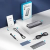 Disko dėžutė Orico OXS2C3-G2 M.2 NVMe/SATA SSD USB-C 3.2 – pilkos spalvos