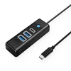 Orico PWC2U-C3 USB-C Hub / 2x USB-A 3.0 + 1x USB-C 3.0 – juodos spalvos