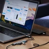 Orico YSB4-U2 USB-A/USB-C šakotuvo prijungimo stotelė 2x USB-A 2.0 + 1x USB-A 3.0 + 1x USB-C 2.0 + 1x USB-C – pilkos spalvos