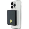 Ferrari Powerbank FEPB5MNCAK 15W 5000mAh juodos spalvos Metal Logo MagSafe