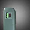 Išorinė baterija SBS 10000 mAh 20W su integruotu USB-C laidu ir skaitmeniniu ekranu - pilka