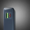 Išorinė baterija SBS 10000 mAh 20W su integruotu USB-C laidu ir skaitmeniniu ekranu - tamsiai pilka