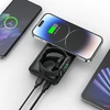Nešiojamoji baterija, suderinama su „Magsafe Veger MagMulti“ (W1156) PD QC3.0 3A 22,5W 10000 mAh, su belaidžiu įkrovimu, juoda