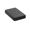 Powerbank Wozinsky WLWP-10KA0Y3S 22.5W PD Qi2 10000 mAh, su stoveliu, 1x USB-A, 1x USB-C – juodos spalvos