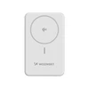 Powerbank Wozinsky WLWP-10KA0Y3WS 22.5W PD Qi2 10000 mAh, su stoveliu, 1x USB-A, 1x USB-C – baltos spalvos