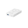 Powerbank Wozinsky WLWP-10KA0Y3WS 22.5W PD Qi2 10000 mAh, su stoveliu, 1x USB-A, 1x USB-C – baltos spalvos