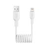 Puro 12W USB-A – Lightning Spiral kabelis 1m – baltos spalvos