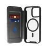 SBS Puro Book Mag MagSafe Leather dėklas su Flap and Card Slot skirtas Apple iPhone 16 Pro - juodos spalvos