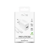 Puro PROLITE 10W USB-A sieninis įkroviklis + USB-A - USB-C kabelis 1.2m - baltos spalvos
