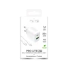 Puro PROLITE 20W USB-A / USB-C sieninis įkroviklis + USB-C – USB-C laidas 1,2 m – baltos spalvos